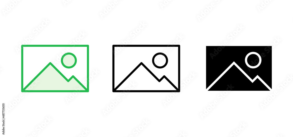 Picture icon set. photo gallery icon symbol Picture icon set. photo gallery icon symbol