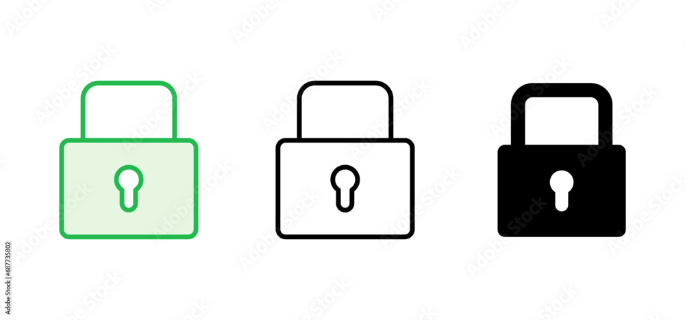 Lock icon set. Padlock icon vector. Encryption icon. Security symbol Lock icon set. Padlock icon vector. Encryption icon. Security symbol