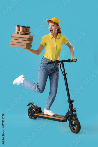 Portrait of female courier ...