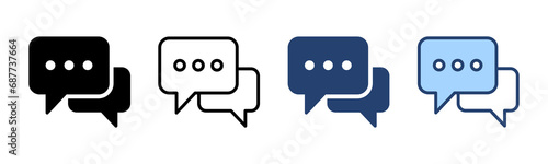 Chat icon vector. speech bubble sign and symbol. comment icon. message