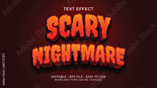 SCARY NIGHTMARE editable text effect