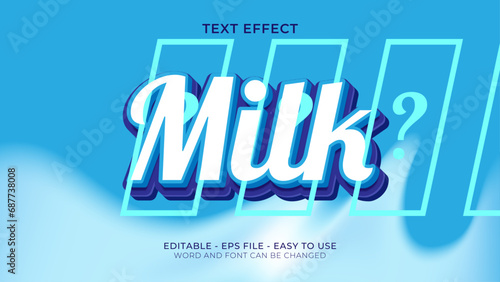 MILK typography text effect