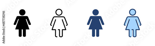 Female icon vector. woman sign and symbol