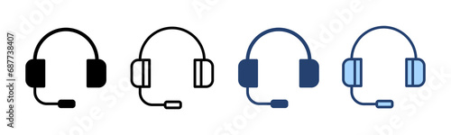 Headphone icon vector. Headvector sign and symbol