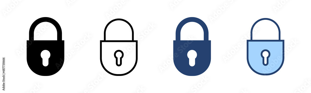 Lock icon vector. Padlock sign and symbol. Encryption icon. Security symbol Lock icon vector. Padlock sign and symbol. Encryption icon. Security symbol