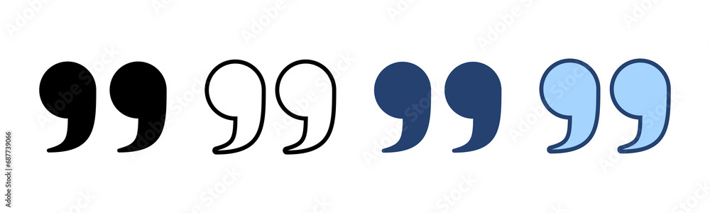 Quote icon vector. Quotation mark sign and symbol Quote icon vector. Quotation mark sign and symbol
