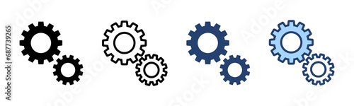 Setting icon vector. Cog sign and symbol. Gear Sign