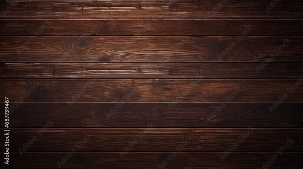 Naklejka premium Exquisite and dark wooden background, emphasizing warmth and style