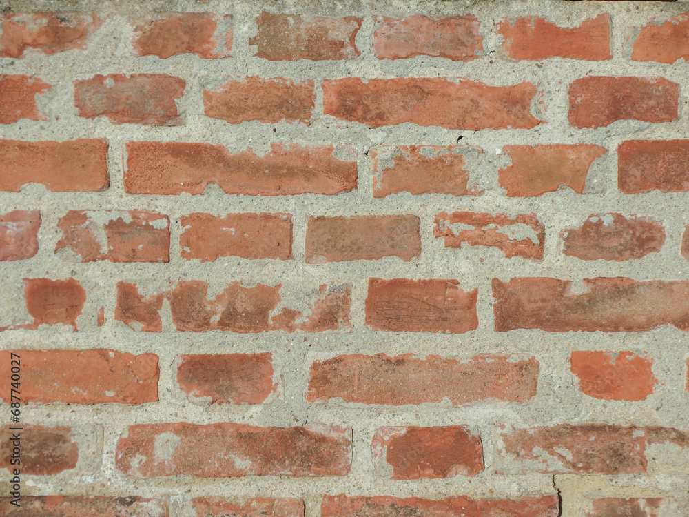 Obraz premium red brick wall background