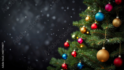 Colorful Christmas Ornaments on Fir Branches 38