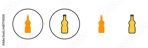 Bottle icon set for web and mobile app. bottle sign and symbol