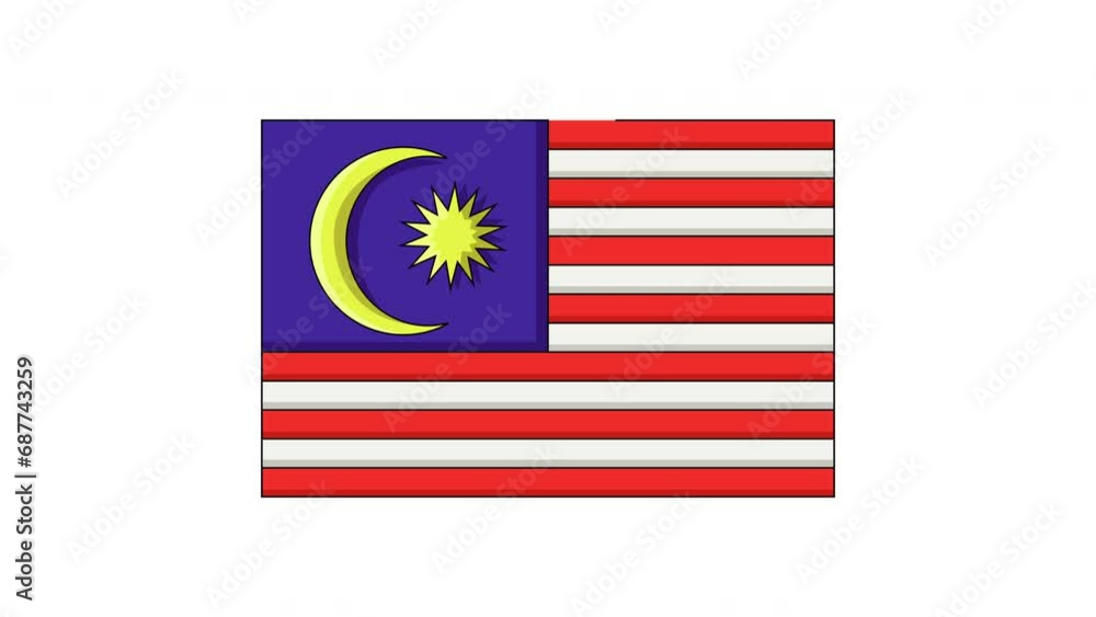 Animation of forming the Malaysian flag Animation of forming the Malaysian flag