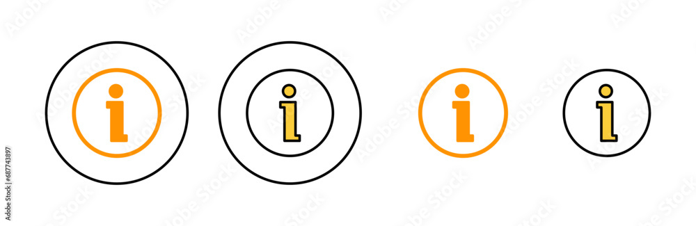 Information sign icon set for web and mobile app. about us sign and symbol. question mark icon Information sign icon set for web and mobile app. about us sign and symbol. question mark icon