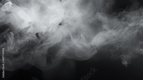 Abstract background scene of back and white colored smoke clouds.