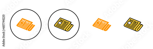 Newspaper icon set  for web and mobile app. news paper sign and symbolign