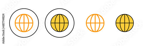 Web icon set for web and mobile app. go to web sign and symbol. web click icon. Global search icon