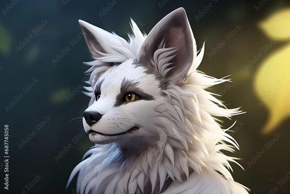 Portrait of a White Wolf Portrait of a White Wolf