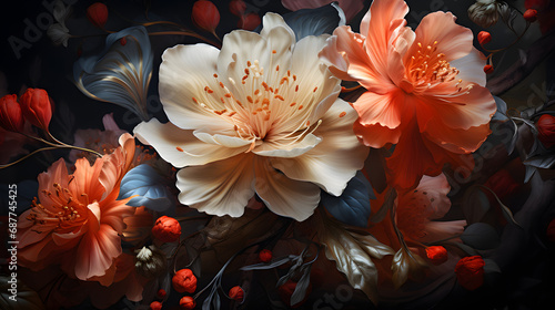 Beautiful Blossoming Flowers. © Trevor