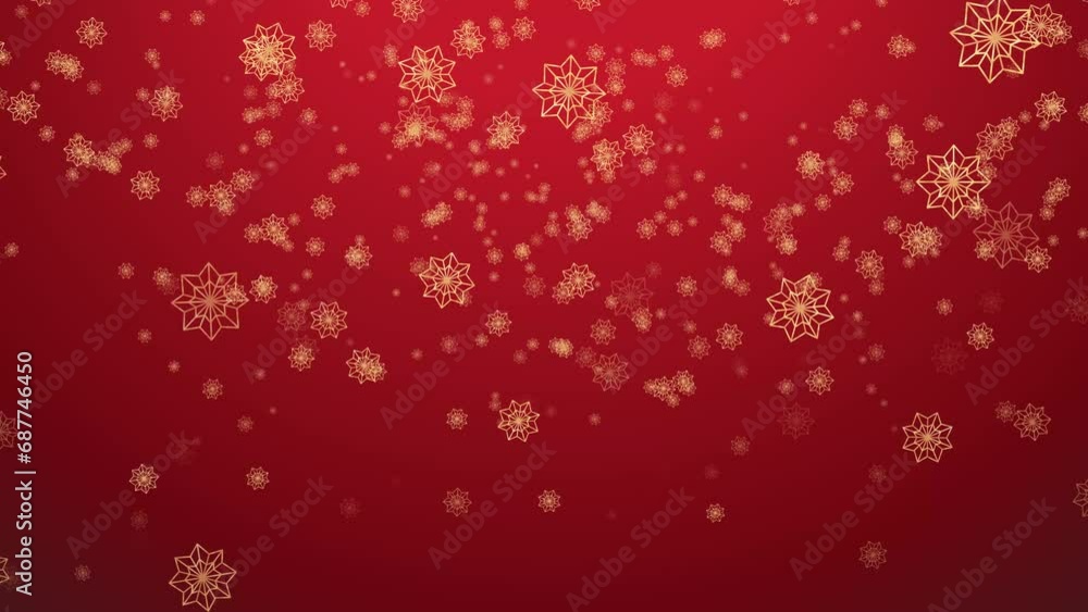 Christmas Snowflake Particles Background Animation in Red Background. Loopable Video for Wallpaper, Greetings, Template, or Background Christmas Snowflake Particles Background Animation in Red Background. Loopable Video for Wallpaper, Greetings, Template, or Background