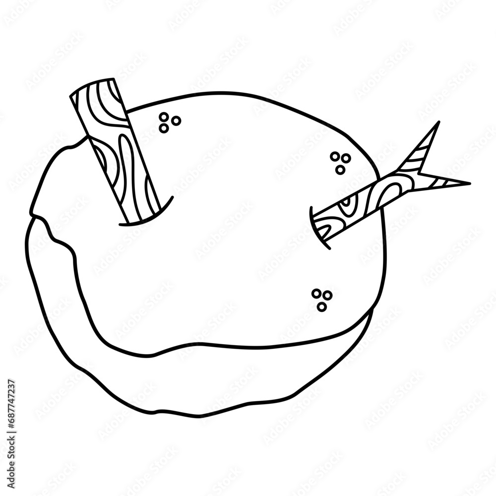 Snowball line art. Vector illustration with winter theme and line art vector style. Editable vector element. Snowball line art. Vector illustration with winter theme and line art vector style. Editable vector element.