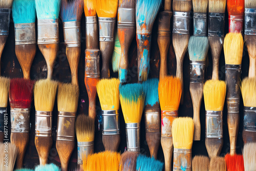 paintbrushes color background wall texture pattern seamless
