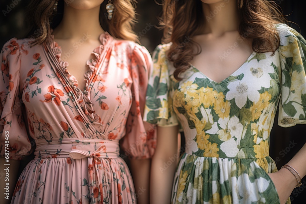 two women in dress in summer 
