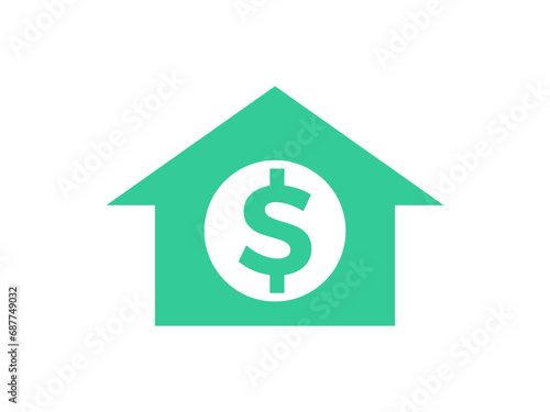 Home house money logo icon design template 