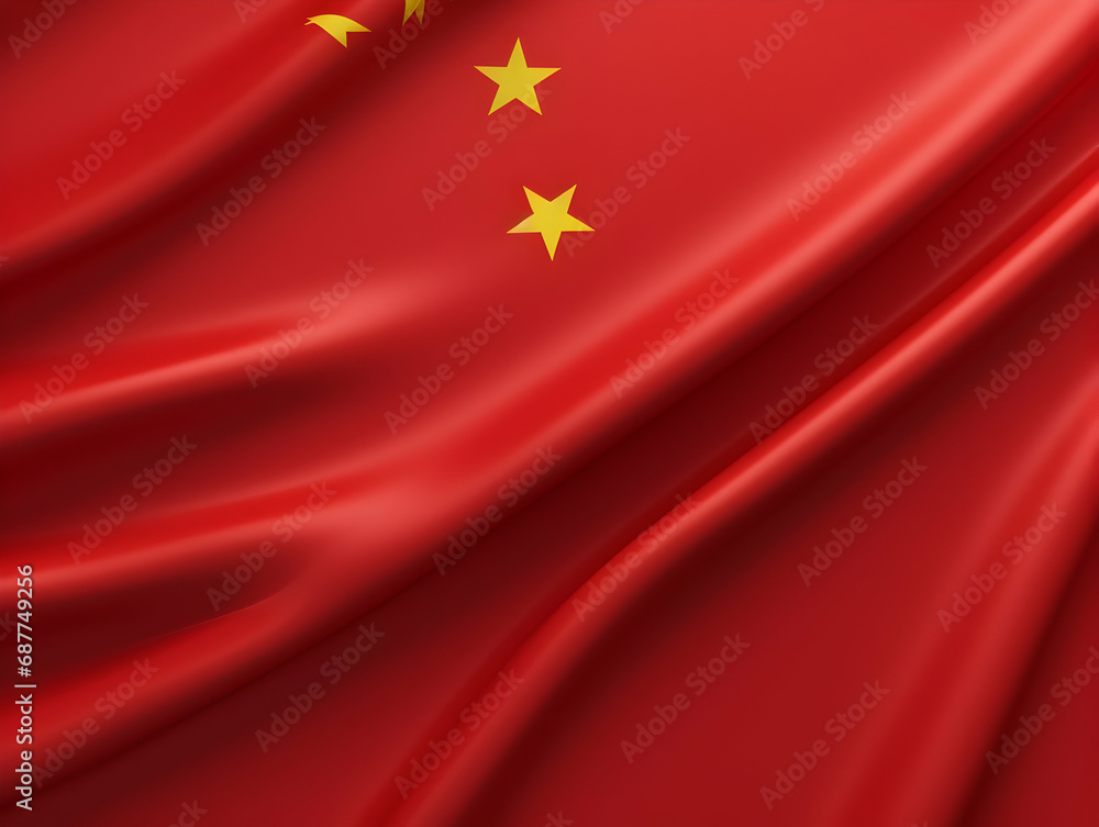 China national flag background, China flag weaving made by silk cloth fabric, China background, ai generated image China national flag background, China flag weaving made by silk cloth fabric, China background, ai generated image