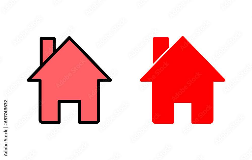 Home icon set illustration. House sign and symbol Home icon set illustration. House sign and symbol