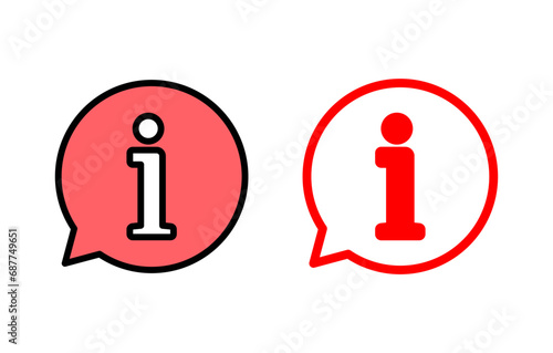 Information sign icon set illustration. about us sign and symbol. question mark icon