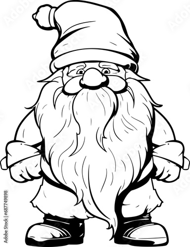 Gnome dwarf catoon drawing