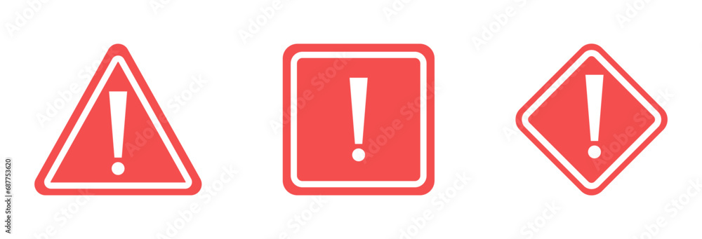 Red collection warning sign caution danger symbol illustration Red collection warning sign caution danger symbol illustration