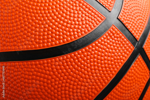 Orange basketball ball as background, closeup view © New Africa