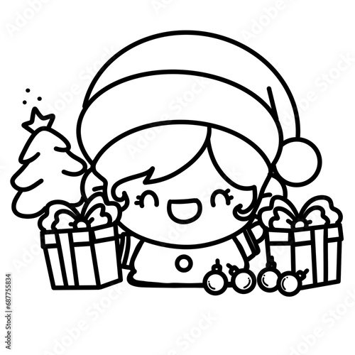 boy at christmas,boy cartoon