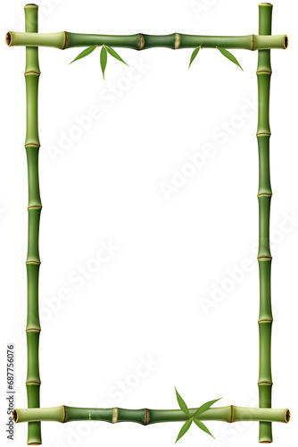 Bamboo Border Frame Illustration Ai Generative