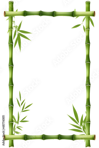 Bamboo frame border japanese style