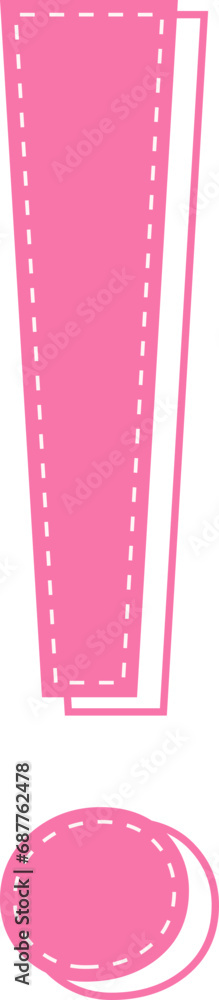 Fototapeta premium Sewing Font Element