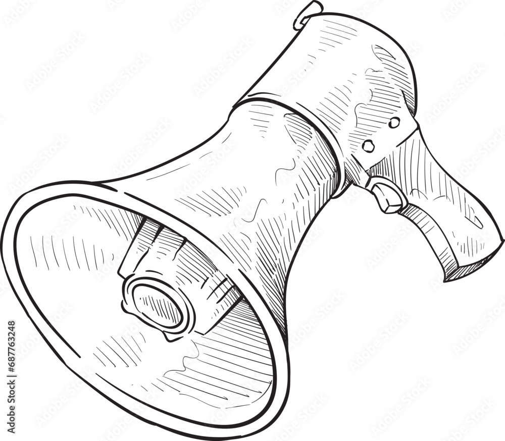 loudspeaker handdrawn illustration