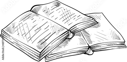 book handdrawn illustration