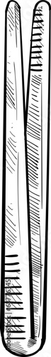dental tweezers handdrawn illustration