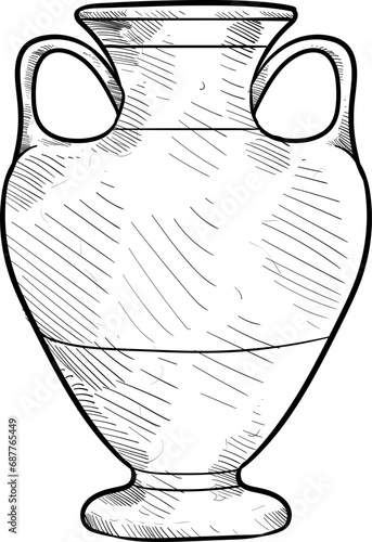antique urn handdrawn illustration