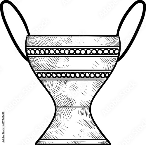 antique urn handdrawn illustration