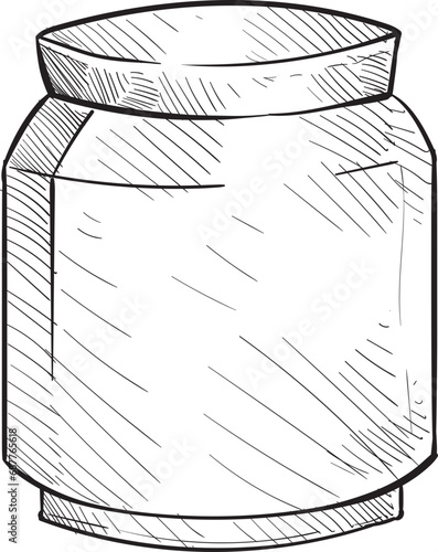 milk bottle handdrawn illustration
