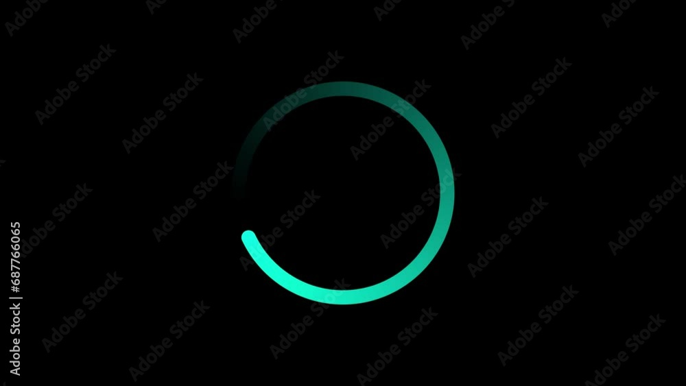 Fading blue circle loading icon loop out animation with black background Fading blue circle loading icon loop out animation with black background