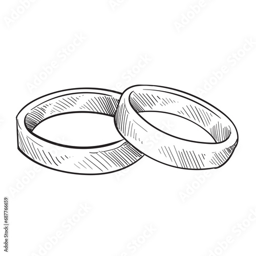 jewelry ring handdrawn illustration