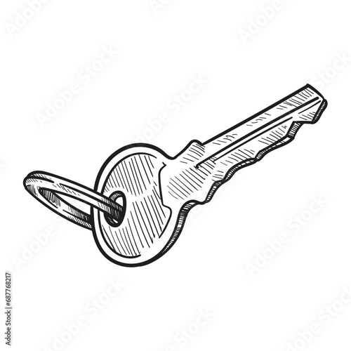 keys ring handdrawn illustration