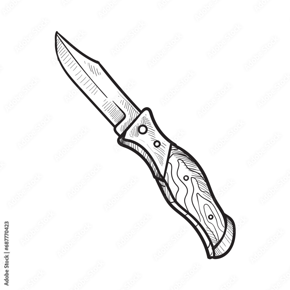 Obraz premium knife handdrawn illustration