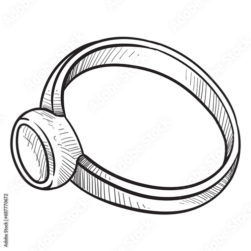 ring jewelry handdrawn illustration