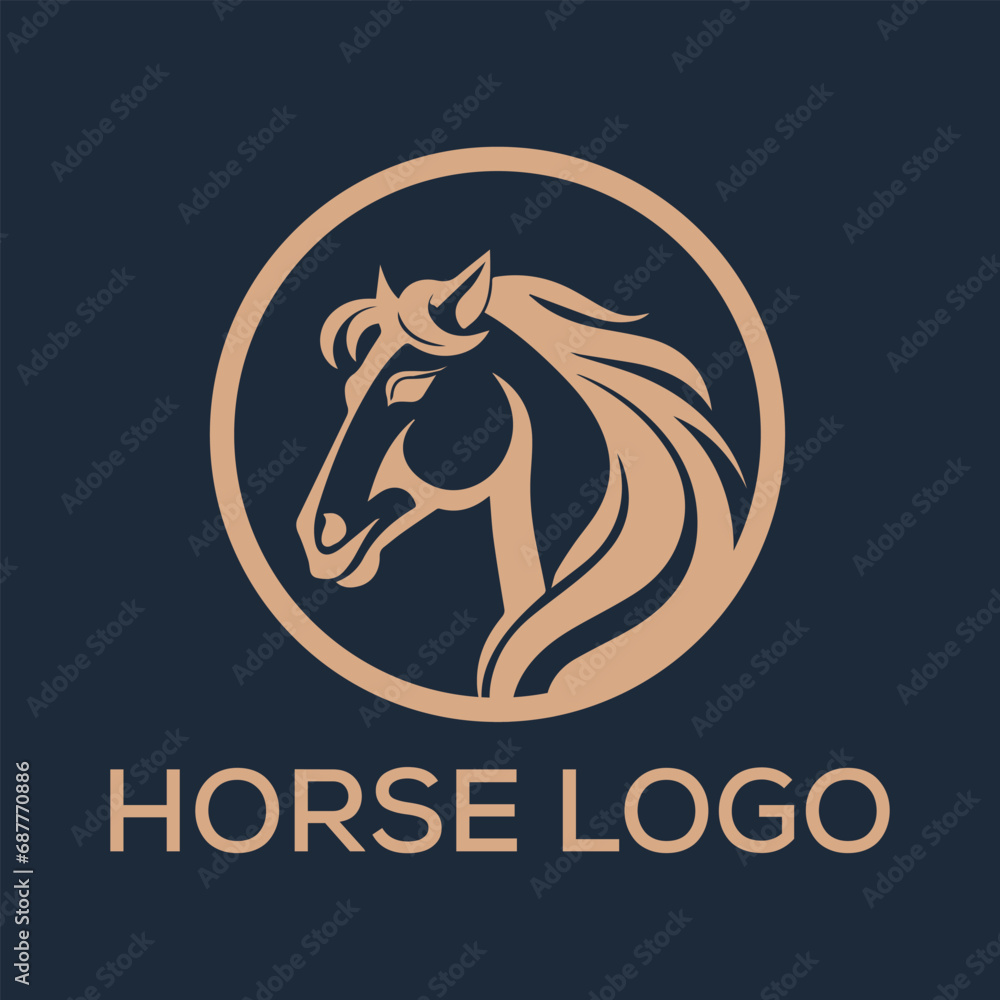 Horse farm logo vector template