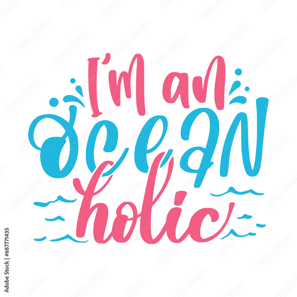 Summer Lettering Quotes and Phrases For Printable Posters, Cards, Tote Bags Or T-Shirt Design. Funny Summer Sayings